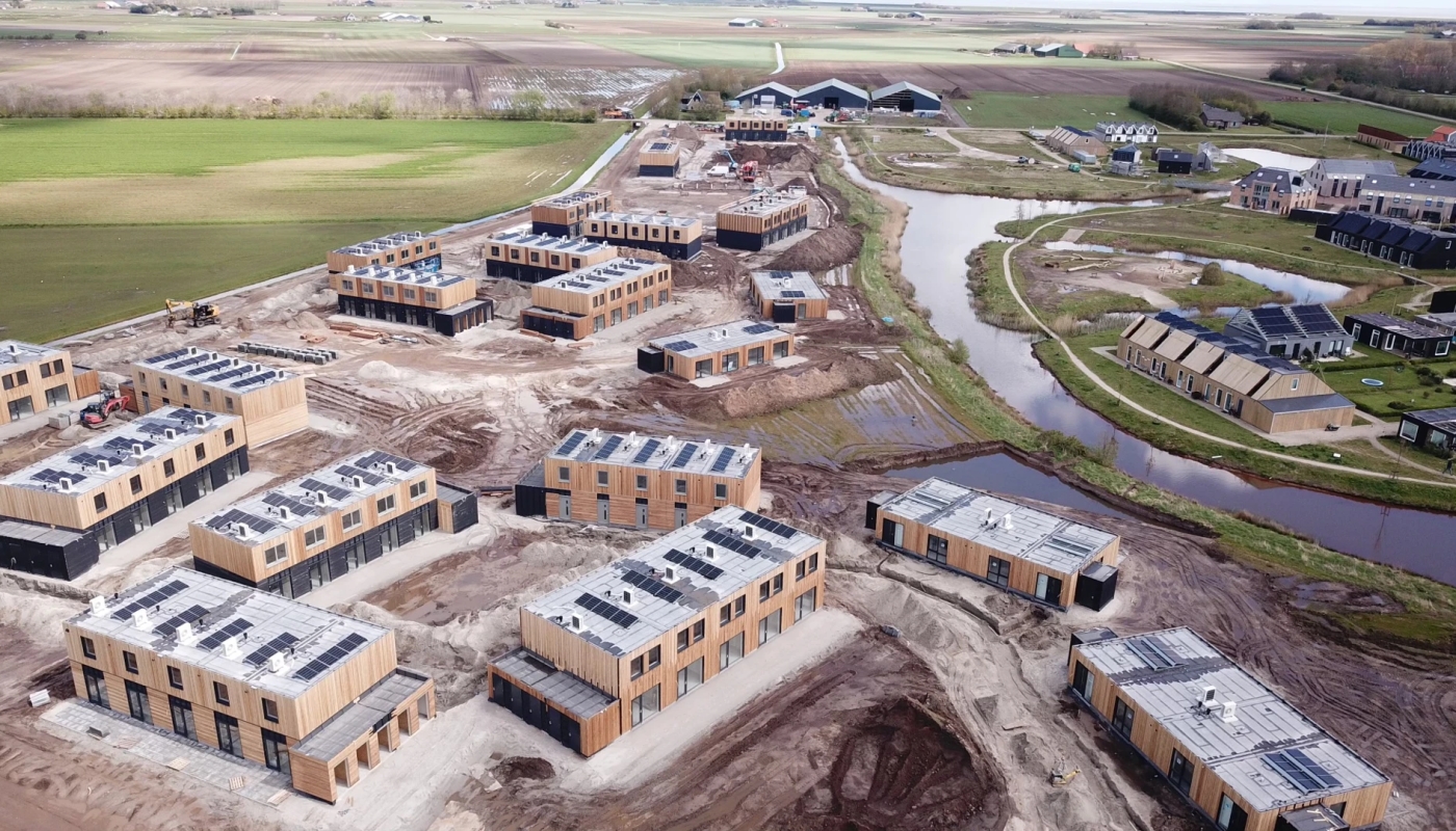 Dronebeeld van project Texelwende