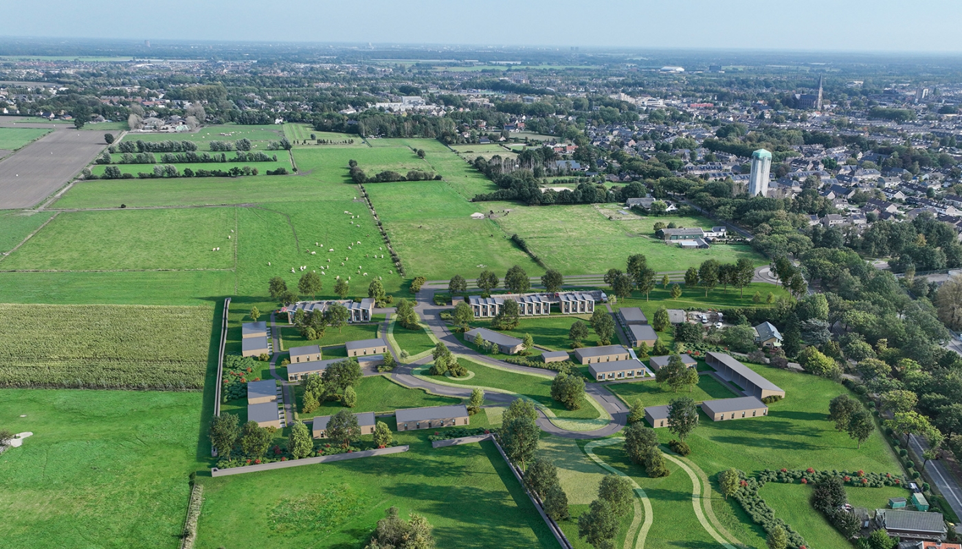 Impressie van de tijdelijke woonbuurt Veldbloemenhof in Etten-Leur