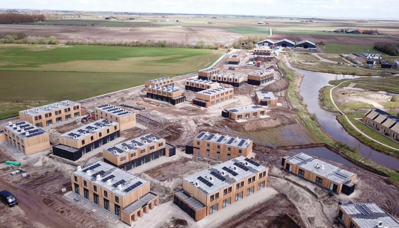 De wijk Texelwende in aanbouw